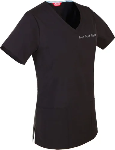 Vista 12 de Camiseta médica bordada para mujer personalizada con tu texto Manzana Verde (Apple Green)