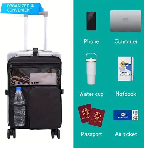 Vista 5 de Expandable Polyamide Travel Organizers With 16" Laptop Sleeve 3 Adjustable Compartments & Weatherproof Straps Security Agency Friendly Travel