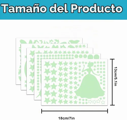Vista 3 de Decoración de dormitorio de unicornio con estrellas que brillan en la oscuridad para niñas, calcomanías de pared de mariposa de hadas, calcomanías