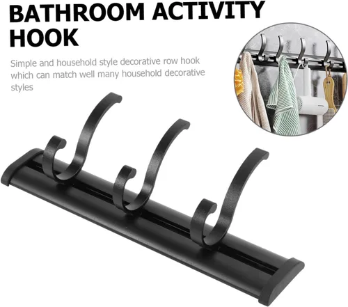 Vista 7 de DOITOOL Percha de baño para almacenamiento de inodoro, ganchos para ducha, gancho para toallas de baño