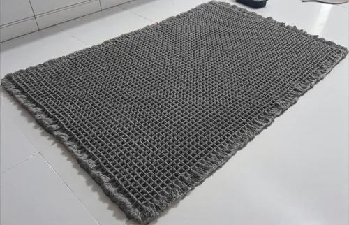 Vista 17 de Tapete de Baño Waffle Mejorado – Ultra Suave, Súper Absorbente y Alfombra Antideslizante con Borlas, Lavable a Máquina, Respaldo de Goma para Baño