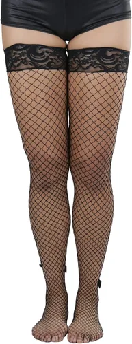 Vista 11 de ToBeInStyle Medias de red atemporales con costura trasera para mujer