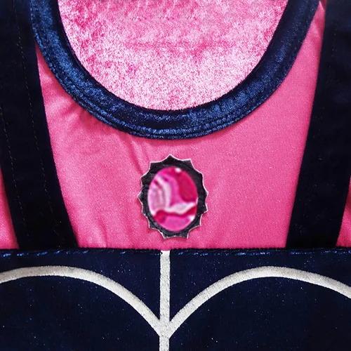 Vista 4 de GJDAMFD Disfraz de Vampirina, ropa de vestir con diadema para niñas pequeñas