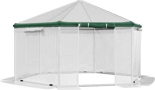Vista 9 de AMERLIFE - Invernadero hexagonal de 13.5 x 13.5 x 9 pies
