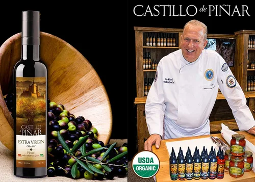 Vista 8 de Castillo de Piñar Aceite de Oliva Virgen Extra 8.5 fl oz PICUAL UNA VARIEDAD NO OGM