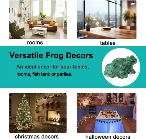 Vista 6 de Figuras de rana de cristal, estatua de rana de dinero de zoisita de rubí, decoración de escritorio para oficina en casa, regalos de suerte