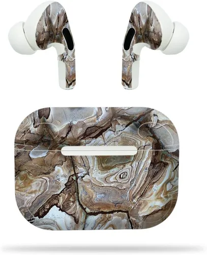Vista 7 de MightySkins - Compatible con Apple Airpods Pro - Mármol ámbar Funda protectora de vinilo duradera y única Fácil de aplicar, quitar y cambiar