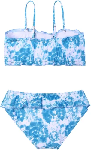 Vista 2 de Jxsatr - Trajes de baño para niñas de dos piezas con volantes, bikini, ropa de playa y piscina