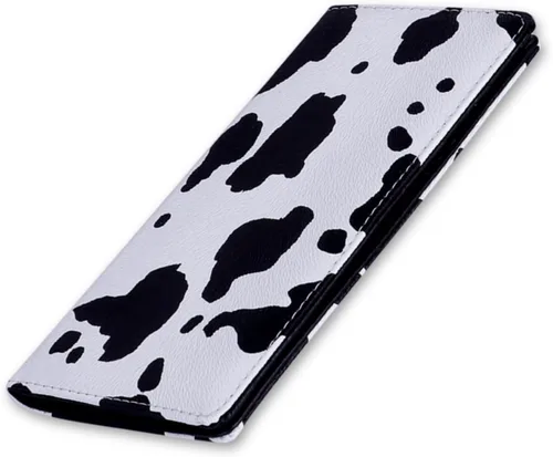 Vista 64 de HUA ANGEL Billetera ultra delgada para mujer, con bloqueo RFID, tarjetero de crédito, plegable, largo, hebilla magnética, billete para mujer, Owl