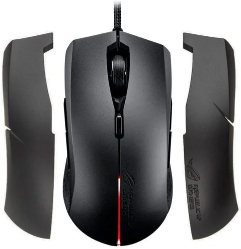 Vista 2 de ASUS Ratón óptico para juegos ROG Strix Evolve con diseño de forma configurable para un agarre ideal