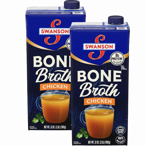 Vista 7 de Swanson - Caldo de huesos de pollo, envase de cartón resellable de 32 onzas