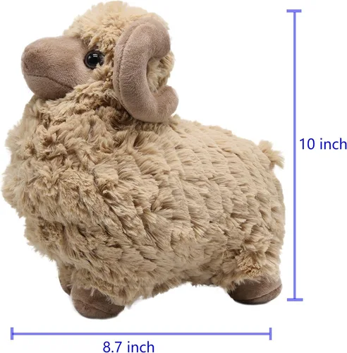 Vista 8 de BABOLI Peluche de oveja de peluche adorable y esponjoso, súper suave y lindo, muñeca de cordero, regalos bonitos para niños y niñas, regalo