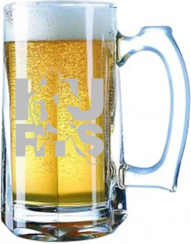 Vista 3 de Hat Shark Taza de cerveza gigante grabada con láser, jarra de cerveza de 28 onzas, jugador atlético de deportes de fútbol (Allen #17)