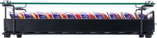 Vista 6 de FlagShip Vertuo - Soporte para cápsulas, cajón de almacenamiento de vidrio para Nespresso Vertuo, organizador de vainas, transparente