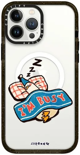 Vista 70 de CASETiFY Funda Impact para iPhone 13 [Protección contra caídas de grado militar 4X de 8.2 pies/Compatible con Magsafe] - #1 Mom - Transparente