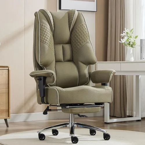 Vista 22 de EXCEBET Silla de oficina grande y alta con reposapiés, silla de oficina ejecutiva de piel sintética con respaldo alto de 400 libras, sillas