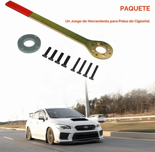 Vista 6 de Soporte para herramientas de polea de manivela, llave de tornillo compatible con motores Subaru Imprezas EJ solamente, Legacy, Baja, Outback