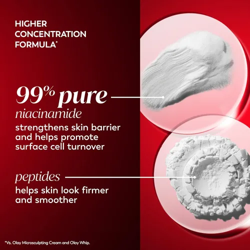 Vista 3 de Crema hidratante facial de niacinamida Olay, crema reafirmante para mujeres, no grasa – antiarrugas, antienvejecimiento, hidratante, renovadora