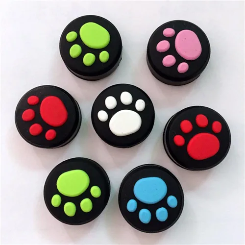 Vista 7 de 6 x Controlador analógico de silicona rosa para Nintendo Switch NSSwitch Lite controlador Joy-Con Thumbstick lindo gato pata garra