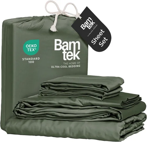 Vista 14 de Juego de sábanas de bambú de viscosa tamaño individual XL, 3 piezas, extra largas, ropa de cama refrescante para personas que duermen con calor