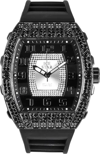 Vista 7 de Techno Pave Reloj para hombre de 41mm esmerilado en forma de tonneau, esfera con números
