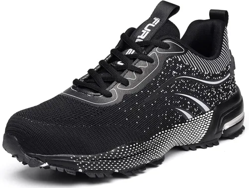 Vista 2 de Furuian Steel Toe Shoes for Men Women Lightweight Safety Shoes Comfortable Steel Toe Sneakers Warehouse Industry Work Shoes