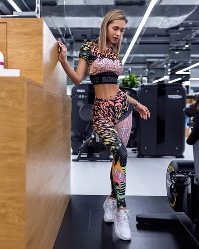 Vista 3 de Bona Fide Workout Leggings for Women - Bona Classic Vibes Print