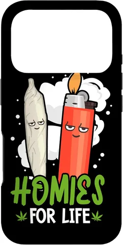 Vista 30 de Homies for Life Marijuana Weed Cannabis 420 - Carcasa para iPhone 17