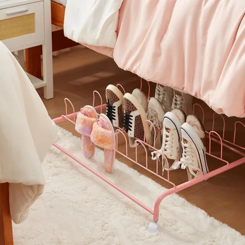 Vista 3 de Suprima - Zapatero con ruedas para debajo de la cama, color negro