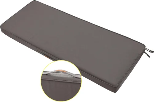 Vista 25 de FUNHOME Cojín de Banco para Exteriores 42 x 18 x 3 Pulgadas, Cojín de Sofá Portátil Resistente al Agua, Cojín de Columpio de Porche con Asa y Lazos