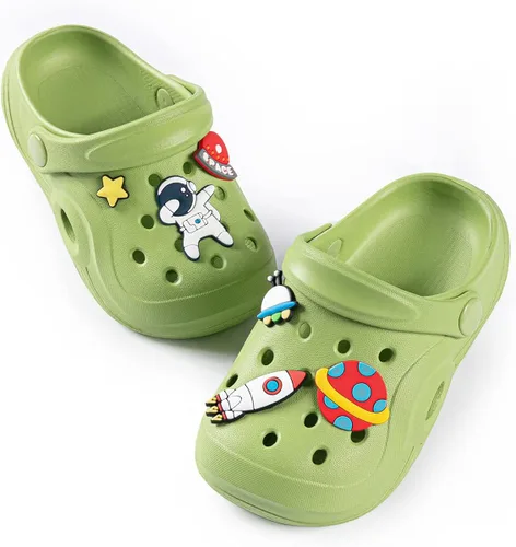 Vista 5 de Casazoe Zuecos de agua para niños y niñas pequeños, sandalias de agua sin cordones, ligeras, para exteriores, verano, playa, piscina