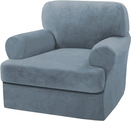 Vista 47 de H.VERSAILTEX Funda para sofá de 2 piezas, fundas para sillón con cojines en forma de T, funda para sofá de terciopelo grueso, protector de muebles
