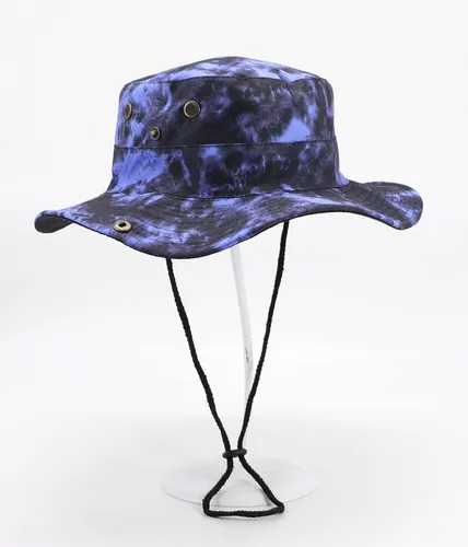 Vista 5 de Sombrero de pescador para hombre y mujer, de ala ancha, sombrero de safari, plegable, protección UV, playa, viajes, pesca, senderismo, sombrero