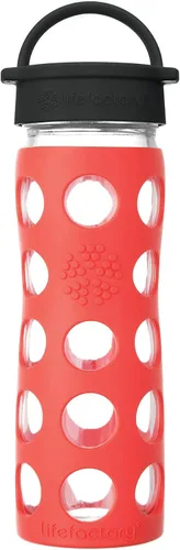 Vista 11 de Lifefactory Botella de agua de vidrio sin BPA de 12 onzas con tapa clásica y funda protectora de silicona, Marigold Caléndula