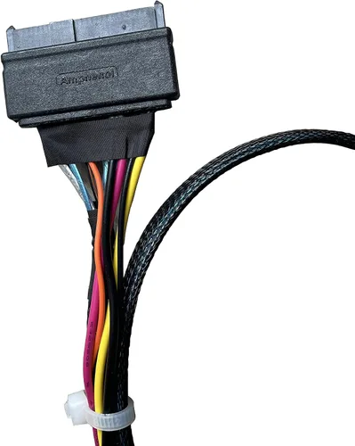 Vista 3 de Adaptador PCIe Gen4 de 4X a 4X a 4.5 pulgadas, cable 68P con alimentación, 29.5 in