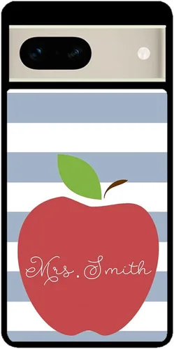Vista 3 de Apple - Funda de goma negra personalizada para profesores, compatible con Google Pixel 10, 10 Pro, 10 Pro XL, 9a, 9 Pro, Pixel 9, Pixel 9 Pro XL