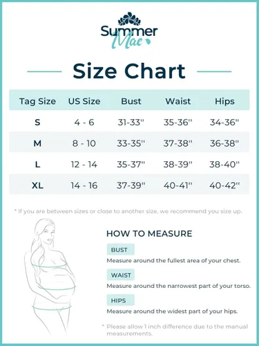 Vista 6 de Summer MaeMaternityRibbedOnePieceSwimsuitRuffleFlounceBathingSuitV-NeckPregnancySwimwear