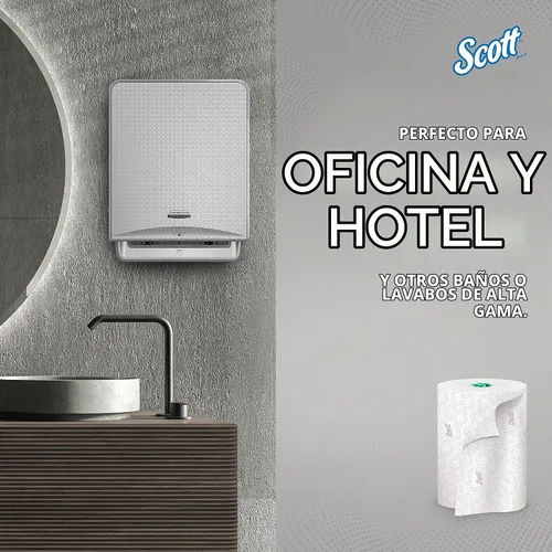 Vista 5 de Scott Professional Toallas de papel duro de alta capacidad, a granel (25700), enrolladas duras, diseño elevado, bolsillos de absorción, blanco