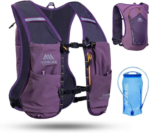 Vista 10 de AONIJIE Running Hydration Vest for Women Men 8L Hydration Backpack Hiking Multiple Pocket Designs Lightweight Breathable for Climbing, Marathon &