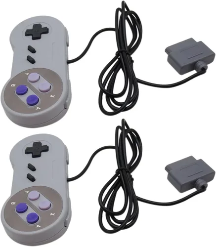 Vista 2 de NGHTMRE Paquete de 2 almohadillas de repuesto para mando a distancia premium para Nintendo SNES System Console Replacement Controller 6FT SNS-005