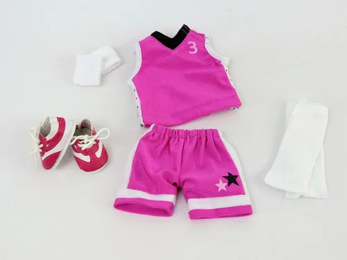 Vista 2 de Púrpura Baloncesto uniform-fits 14" Wellie Wisher muñecas 14 inch muñeca ropa