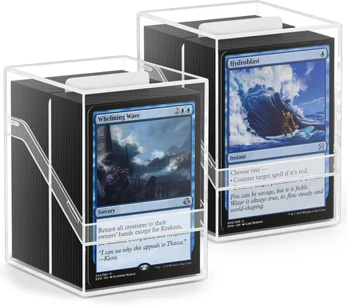 Vista 11 de YSCare Estuches de cubierta, paquete de 12 fundas acrílicas Commander y 1200 fundas mate para tarjetas coleccionables con 12 divisores, caja de 12