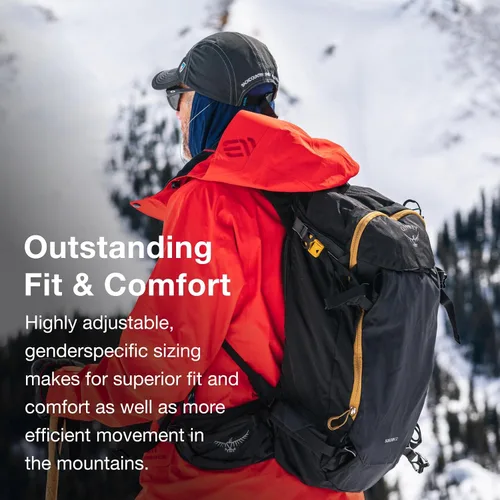 Vista 4 de Osprey Soelden 22L - Mochila de esquí y snowboard para hombre, color amarillo artesano