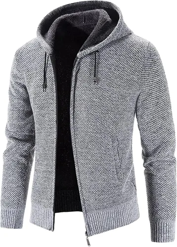 Vista 2 de Sudaderas con capucha para hombre, de manga larga, acogedoras, lisas, con capucha