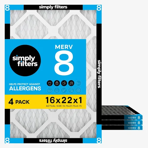 Vista 33 de Simply Filtro de aire de 10 x 20 x 1, Merv 8, MPR 600, paquete de 4, filtro de aire de horno para HVAC (tamaño real: 9.75 x 19.75 x 0.75 pulgadas)