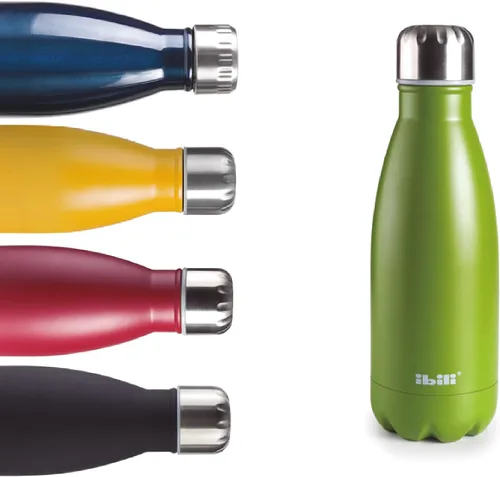 Vista 4 de IBILI Harlequin - Botella termo Harlequin, 16.9 fl oz, doble pared, acero inoxidable 18/10, reutilizable