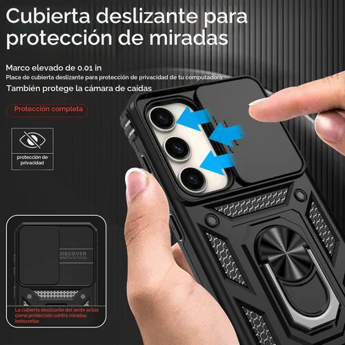 Vista 4 de Funda para Galaxy S23 de 6.1 pulgadas, con protectores de pantalla y funda para cámara, [grado militar] de 16 pies. Funda a prueba de caídas