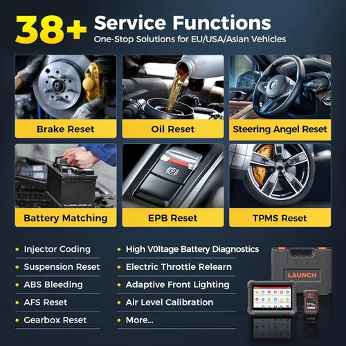 Vista 4 de 2025 LAUNCH X431 Pro Dyno Herramienta de escaneo de diagnóstico todo en uno para todos los automóviles, codificación ECU, control bidireccional, 38+