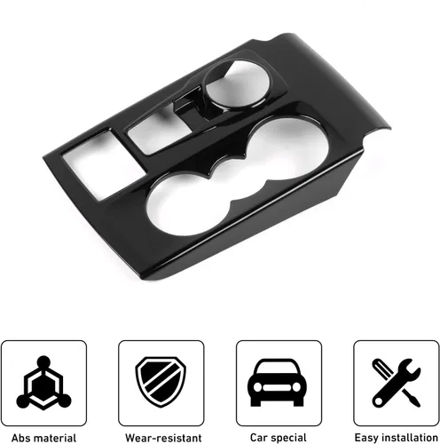 Vista 3 de Linskip Panel de Decoración de Cambio de Marchas Compatible con Ford Bronco Sport 2021 2022 2023 2024 2025, Cubierta Decorativa del Portavasos