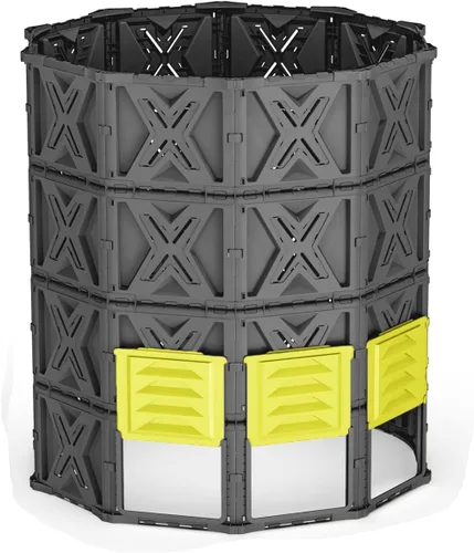 Vista 3 de Contenedor de compost grande con herramienta aireadora ompost,Contenedores de vaso de abono al aire libre,Herramienta de torneado de compost
